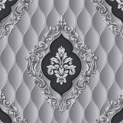 Shine Foam Damask Wallpaper Roll