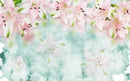 Pink Flowers wall covering