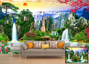 High Rocks and Waterfall wall covering