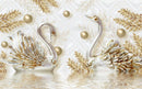Swans And Pearls wall covering