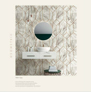 Marble Look Geometric Pattern Wallpaper Roll