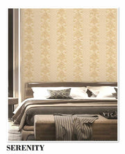 Serenity Vertical Damask Wallpaper Roll