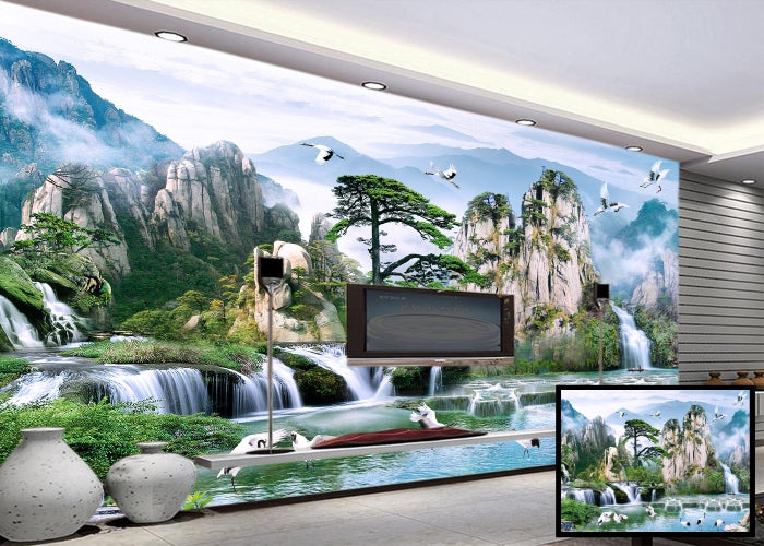 Rocky Mountains and Greenry wall covering