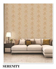 Serenity Vertical Damask Wallpaper Roll