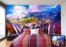 Rainbow and Waterfall wall covering