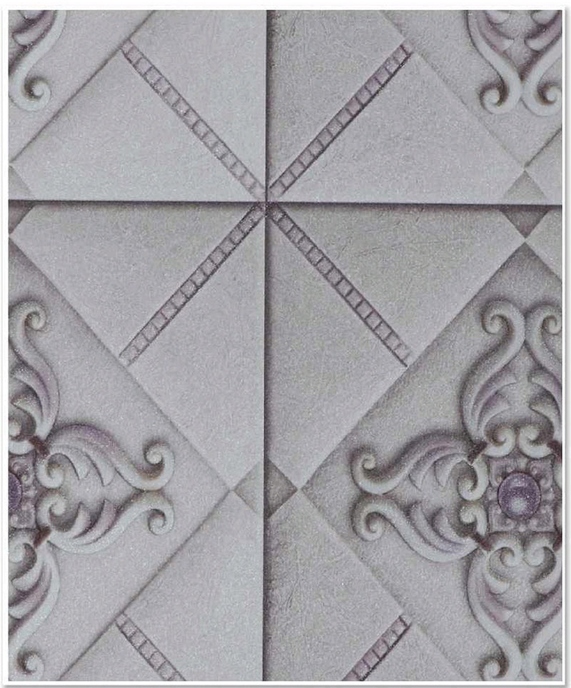Modern World Leather Damask Look Wallpaper Roll
