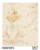 Serenity Colourful Damask Wallpaper Roll