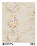 Serenity Colourful Damask Wallpaper Roll