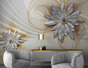 3D Decorative Flower Wallpaper for Wall
