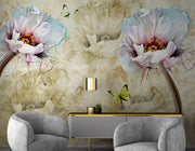 3D Decorative White Flower Wallpaper for Wall