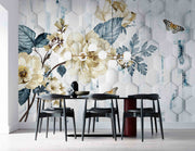 3D Decorative White Flower Wallpaper for Wall