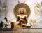 3D Decorative White Background Buddha Wallpaper for Wall