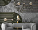 3D Decorative Black Wallpaper for Wall