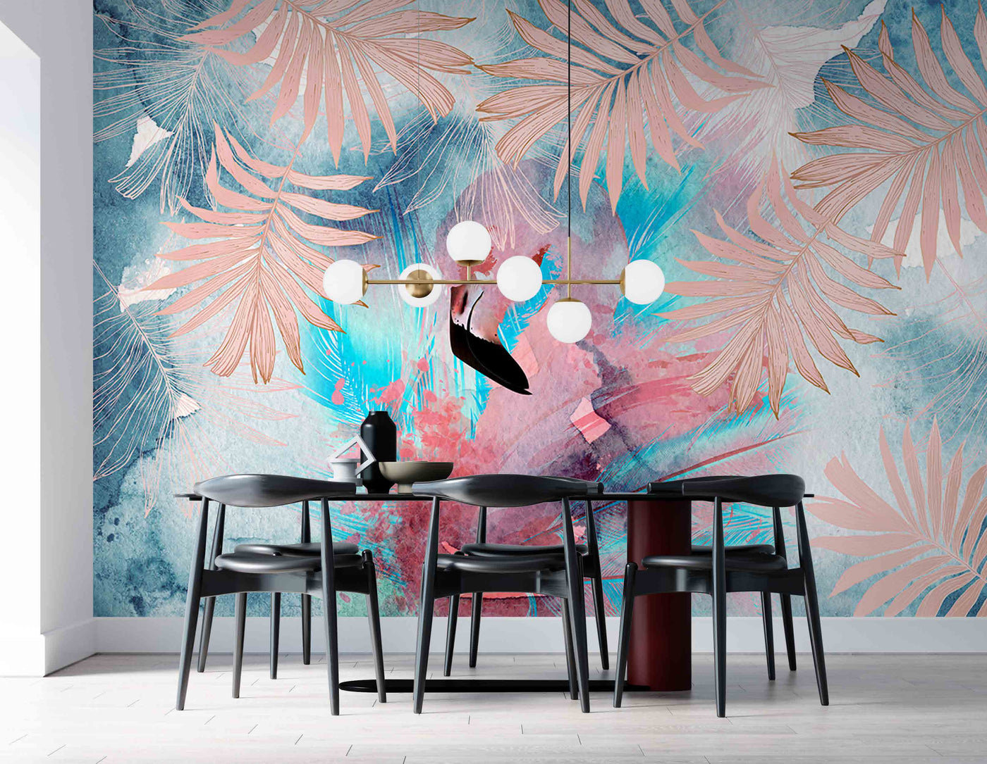 3D Decorative Pink Flowers Wallpaper for Wall