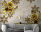 3D Decorative Golden Rose Wallpaper for Wall