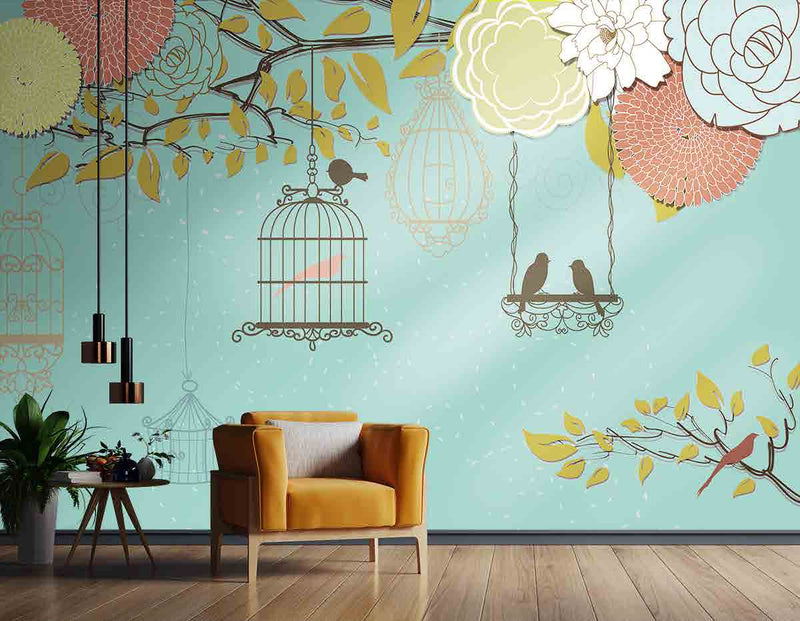 3D Decorative Flowers Wallpaper for Wall