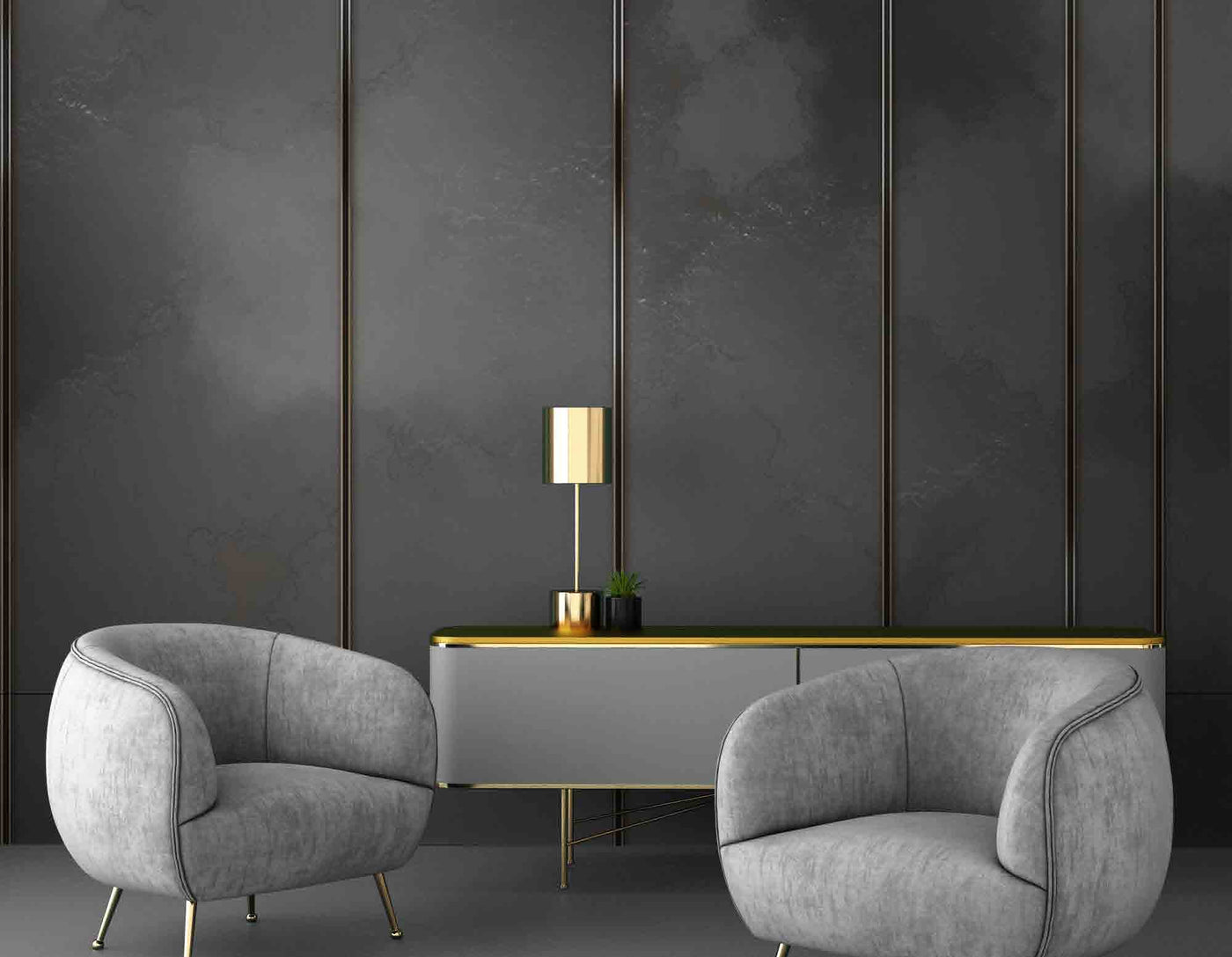 3D Decorative Black Wallpaper for Wall