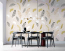 3D Decorative Leaves Wallpaper for Wall