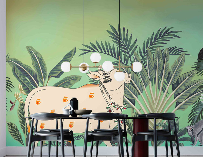 3D Decorative Cow Wallpaper for Wall