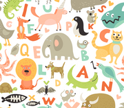 Alphabetic Doodle Wallpaper