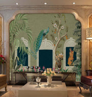 Arches of Peacock Wallpaper