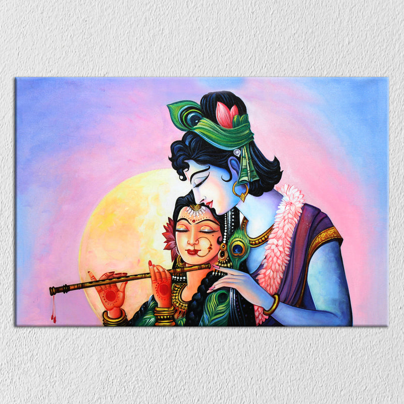 Radha krishna paintings Beautiful 2 on LARGE PRINT 36X24 INCHES  Photographic Paper - Art & Paintings posters in India - Buy art, film,  design, movie, music, nature and educational paintings/wallpapers at  Flipkart.com