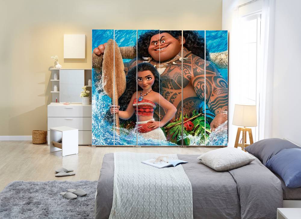 Moana Poster Self Adhesive Sticker For Wardrobe