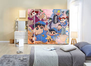 Shinchan And Friends Self Adhesive Sticker For Wardrobe