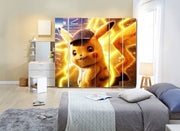 Pickachu Self Adhesive Sticker For Wardrobe