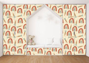 Brown Art Kids Self Adhesive Sticker For Wardrobe