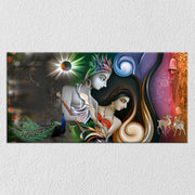 Grey Radha Krishna Painting