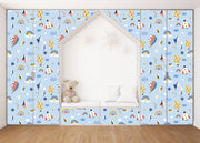 Kite Baloon Rocket Art Self Adhesive Sticker For Wardrobe
