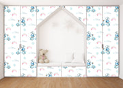 Riding Rabbit Self Adhesive Sticker For Wardrobe