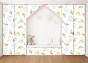 Umbrella Art Self Adhesive Sticker For Wardrobe