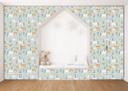 White Horse And Rainbow Self Adhesive Sticker For Wardrobe