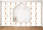 Teddy With Baloons Self Adhesive Sticker For Wardrobe