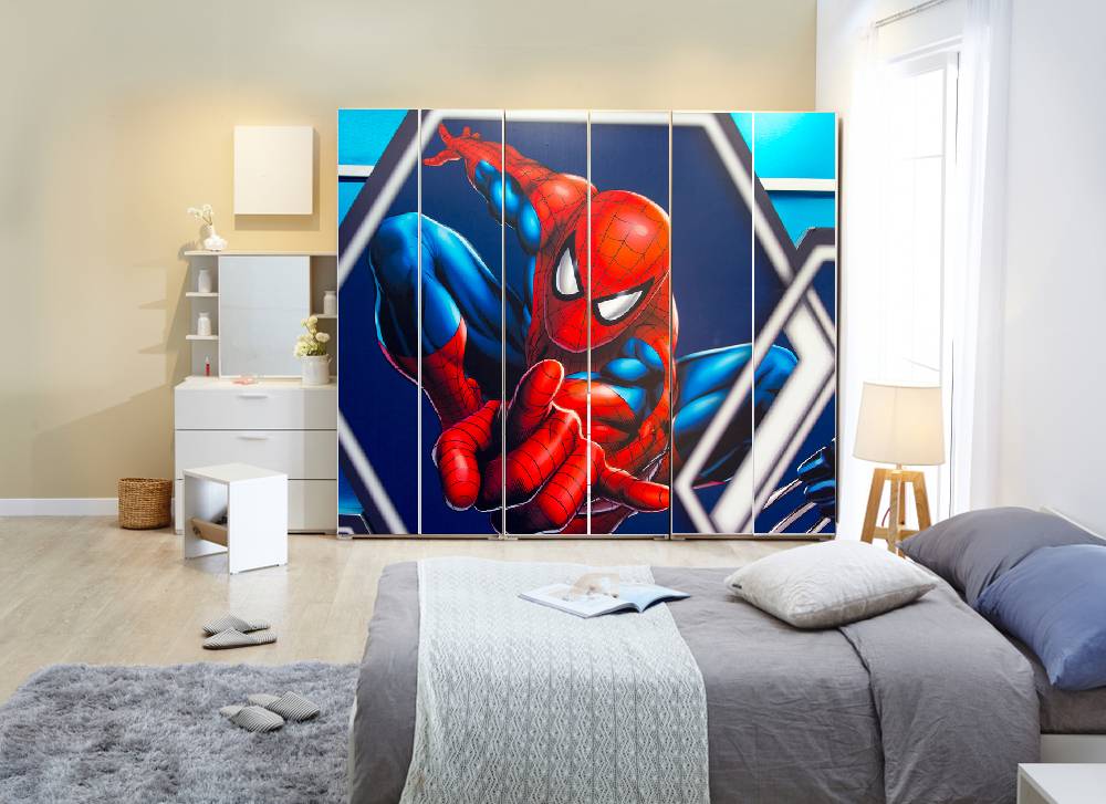Spiderman Self Adhesive Sticker For Wardrobe