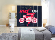 Ride On Bike Self Adhesive Sticker For Wardrobe
