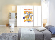 Quote Art Self Adhesive Sticker For Wardrobe