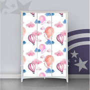 Air Baloon Drawing Self Adhesive Sticker For Wardrobe