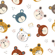 Taddy Faces Art Self Adhesive Sticker For Wardrobe