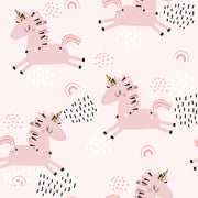 Pink Horses Sketch Self Adhesive Sticker For Wardrobe