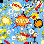Boom, Pow Kids Self Adhesive Sticker For Wardrobe