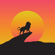 Lion King Self Adhesive Sticker For Wardrobe