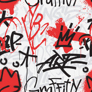 Black Red Marker Art Self Adhesive Sticker For Wardrobe