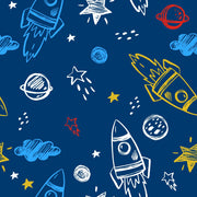 Rockets Art Self Adhesive Sticker For Wardrobe