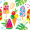 Ice Cream Self Adhesive Sticker For Wardrobe