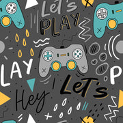 Lets Play Game Self Adhesive Sticker For Wardrobe