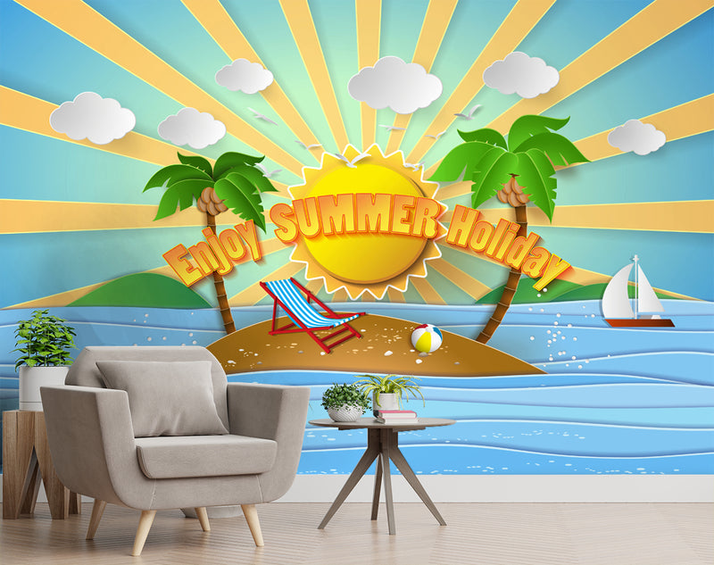 Enjoy Summer Holiday Customised Wallpaper for wall