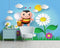 Honey Bee Cartoon  Customised Wallpaper for wall